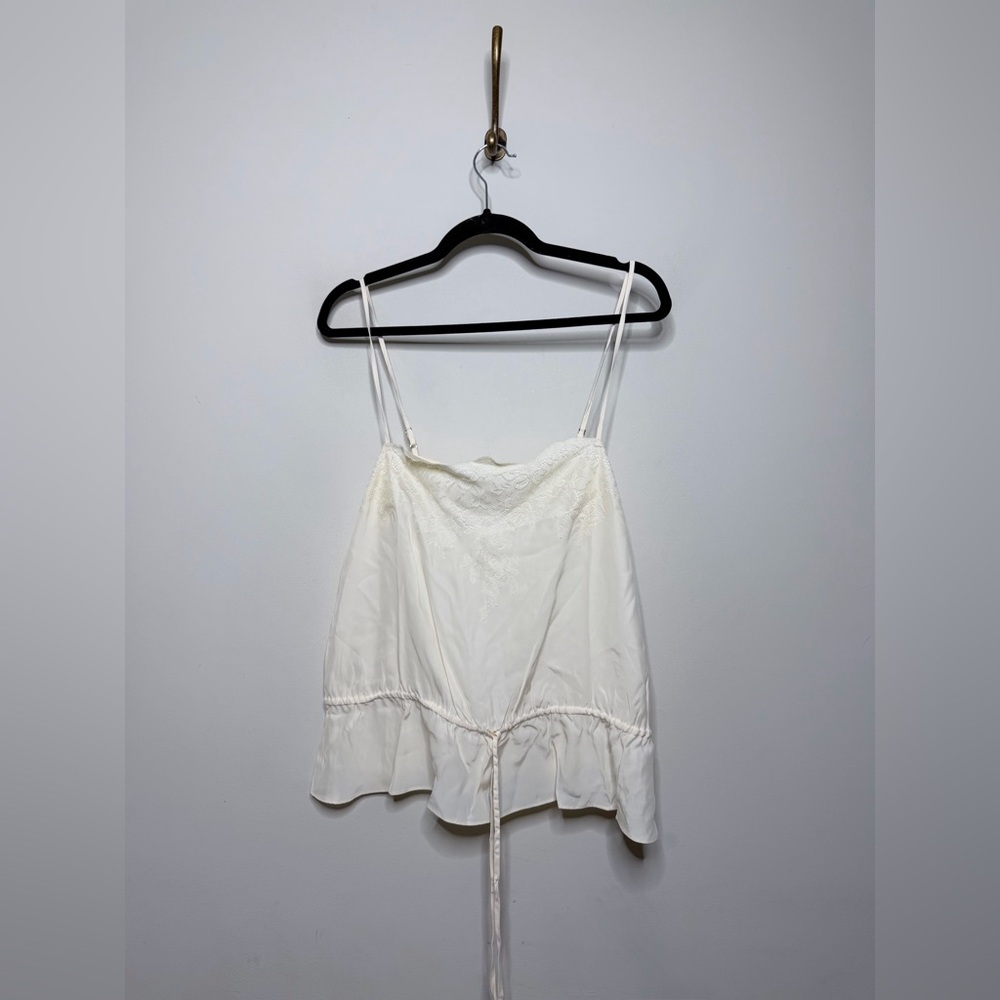 Reformation Silvia Silk Top Fior Di Latte - Picture 4 of 7